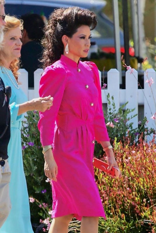 LUCY LIU on the Set of Why Women Kill in Los Angeles 06/27/2019