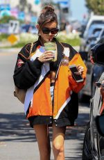 MADISON BEER in Denim Shorts at Alfred Coffee in West Hollywood 06/10/2019