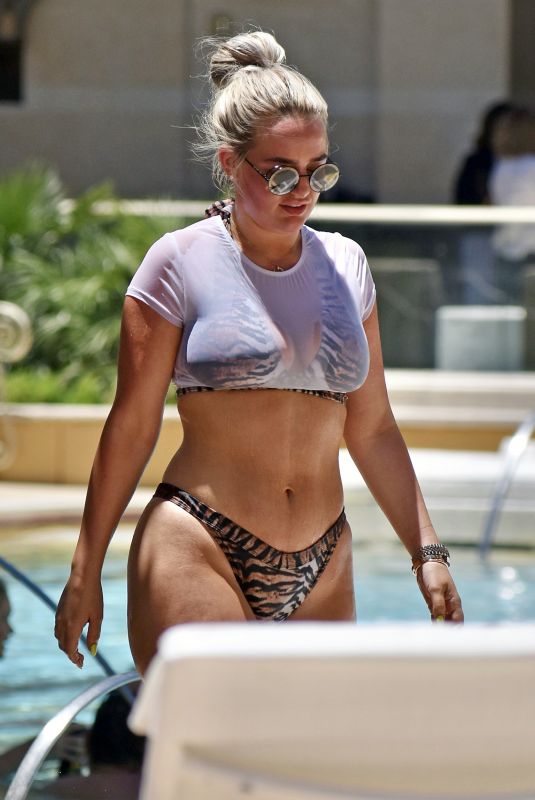 MEGAN DAVISON in Bikini at a Pool in Las Vegas 06/21/2019