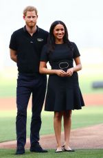 MEGHAN MARKLE and Prince Harry at Pre-game Ceremonies at MLB London Series Game 06/29/2019