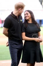 MEGHAN MARKLE and Prince Harry at Pre-game Ceremonies at MLB London Series Game 06/29/2019