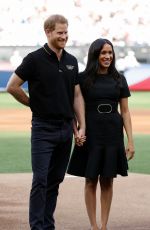 MEGHAN MARKLE and Prince Harry at Pre-game Ceremonies at MLB London Series Game 06/29/2019