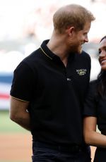 MEGHAN MARKLE and Prince Harry at Pre-game Ceremonies at MLB London Series Game 06/29/2019