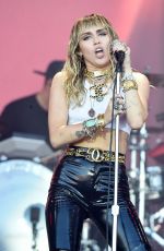 MILEY CYRUS Performs at Glastonbury Festival 06/30/2019