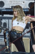 MILEY CYRUS Performs at Glastonbury Festival 06/30/2019