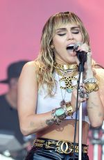 MILEY CYRUS Performs at Glastonbury Festival 06/30/2019