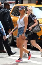 MIRANDA LAMBERT in Denim Shorts Out in New York 06/12/2019