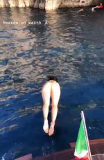 NICOLE SCHERZINGER in Yellow Bikini Jump in a Water - Instagram Pictures and Video 06/25/2019