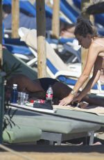 OLIVIA ATTWOOD in Swimsuit on the Beach in Marbella 06/10/2019