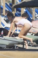 OLIVIA ATTWOOD in Swimsuit on the Beach in Marbella 06/10/2019