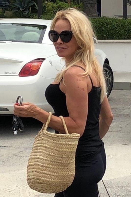 PAMELA ANDERSON Out Shopping in Los Angeles 06/27/2019