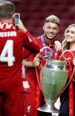 PERRIE EDWARDS and Alex Oxlade-Chamberlain at UEFA Champions League Final in Madrid 06/01/2019