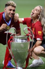 PERRIE EDWARDS and Alex Oxlade-Chamberlain at UEFA Champions League Final in Madrid 06/01/2019