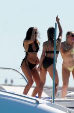 PERRIE EDWARDS and Friends in Bikinis at a Yacht in Ibiza 06/05/2019