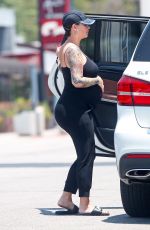Pregnant AMBER ROSE Out in Studio City 06/24/2019