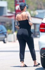 Pregnant AMBER ROSE Out in Studio City 06/24/2019