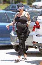 Pregnant AMBER ROSE Out in Studio City 06/24/2019