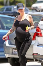 Pregnant AMBER ROSE Out in Studio City 06/24/2019