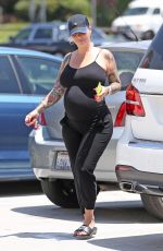 Pregnant AMBER ROSE Out in Studio City 06/24/2019
