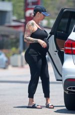 Pregnant AMBER ROSE Out in Studio City 06/24/2019