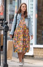 Pregnant KEIRA KNIGHTLEY Out in London 06/15/2019