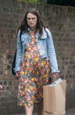 Pregnant KEIRA KNIGHTLEY Out in London 06/15/2019