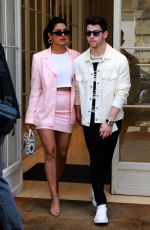 PRIYANKA CHOPRA and Nick Jonas Out on Champs Elysees in Paris 06/25/2019