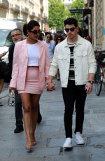 PRIYANKA CHOPRA and Nick Jonas Out on Champs Elysees in Paris 06/25/2019