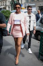 PRIYANKA CHOPRA and Nick Jonas Out on Champs Elysees in Paris 06/25/2019