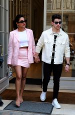 PRIYANKA CHOPRA and Nick Jonas Out on Champs Elysees in Paris 06/25/2019