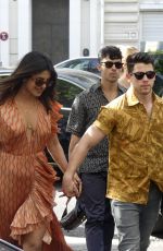 PRIYANKA CHOPRA, SOPHIE TURNER and Joe and Nick Jonas Arrives at Their Hotel After Jophie Pre-wedding Party in Paris 06/24/2019
