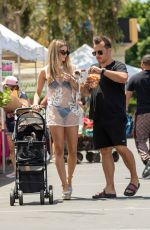 RACHEL MCCORD at Farmers Market with Her Dogs in Los Angeles 06/29/2019