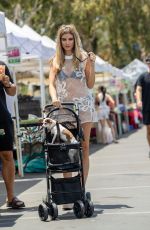 RACHEL MCCORD at Farmers Market with Her Dogs in Los Angeles 06/29/2019