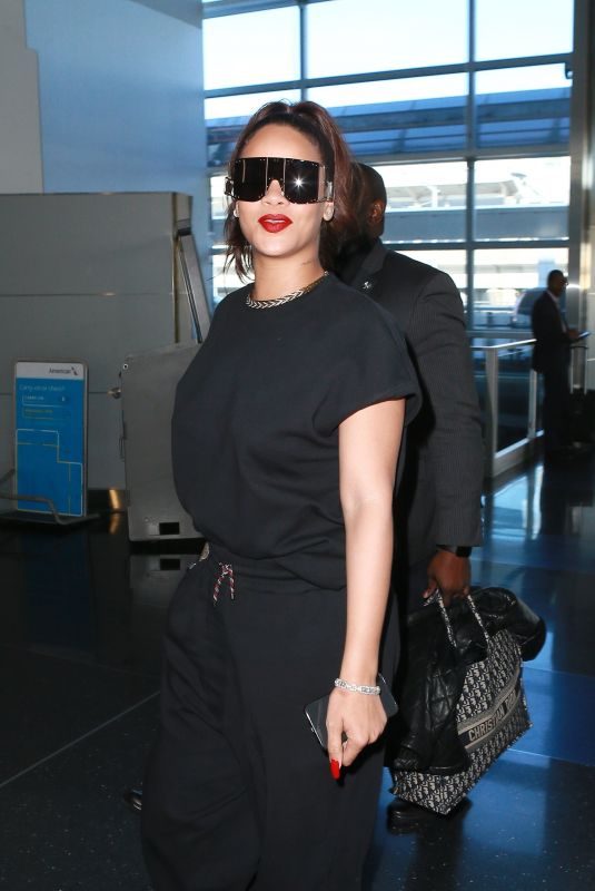 RIHANNA at JFK Airport in New York 06/12/2019