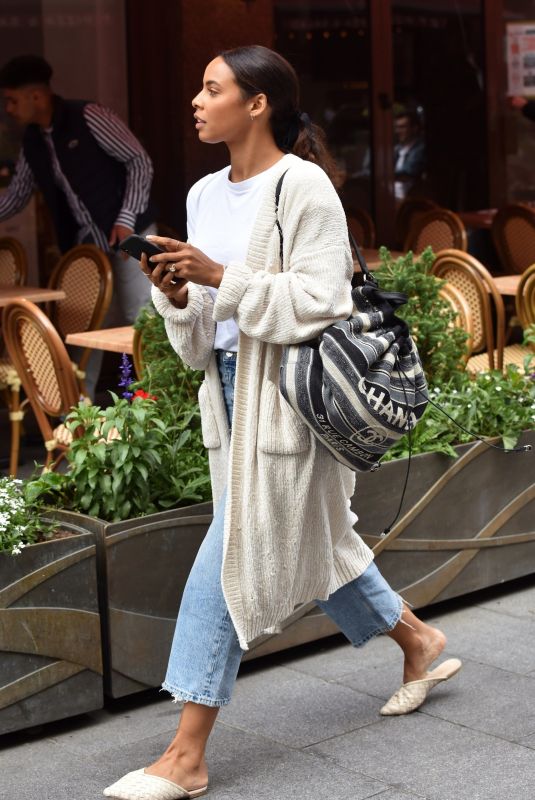 ROCHELLE HUMES Arrives at Global Radio in London 06/20/2019