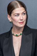 ROSAMUND PIKE at Bvlgari High Jewelry Exhibition in Shanghai 06/18/2019