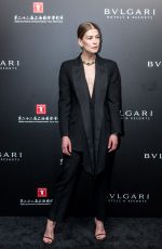 ROSAMUND PIKE at Bvlgari High Jewelry Exhibition in Shanghai 06/18/2019