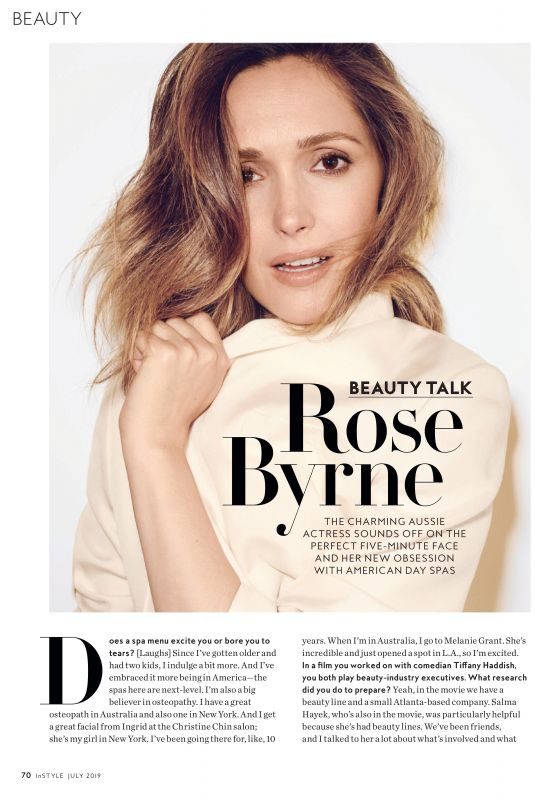 ROSE BYRNE in Instyle Magazine, July 2019