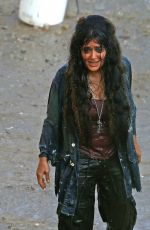 SALMA HAYEK on the Set of Bliss in Los Angeles 06/27/2019