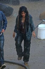 SALMA HAYEK on the Set of Bliss in Los Angeles 06/27/2019