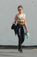 SARAH HYLAND in Tights Leaves a Gym in Los Angeles 06/12/2019