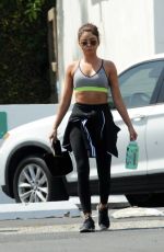 SARAH HYLAND in Tights Leaves a Gym in Los Angeles 06/12/2019