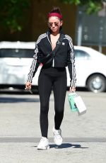 SARAH HYLAND Leaves Shape House in Studio City 06/09/2019