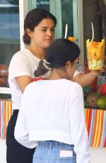 SELENA GOMEZ Buys Fruit in Punta De Mita 06/30/2019