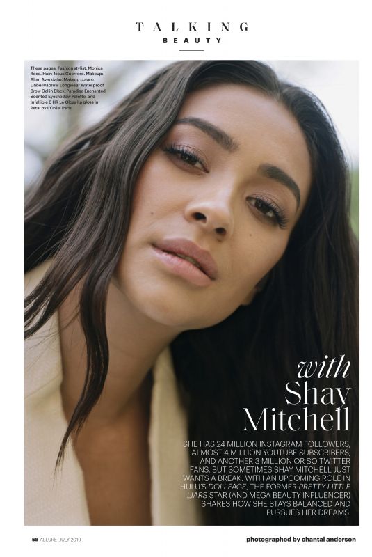 SHAY MITCHELL in Allure Magazine, July 2019