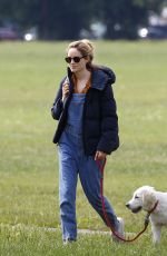 SOPHIE RUNDLE with Her Dog at a Park in London 06/20/2019
