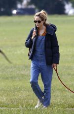 SOPHIE RUNDLE with Her Dog at a Park in London 06/20/2019