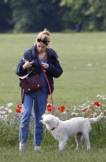 SOPHIE RUNDLE with Her Dog at a Park in London 06/20/2019