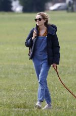 SOPHIE RUNDLE with Her Dog at a Park in London 06/20/2019