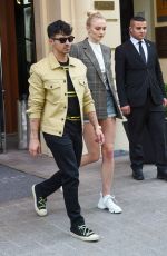 SOPHIE TURNER and Joe jJonas Out in Paris 06/23/2019